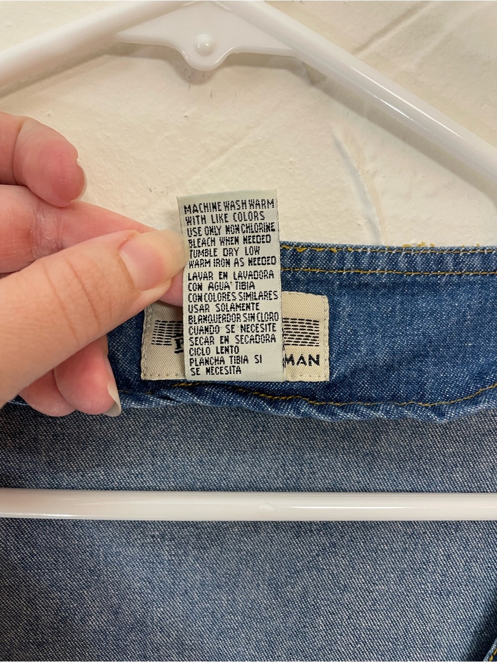 Vintage Denim Republic Vest - Blue Biker Vest w/ Pockets -Plus Size 24w - Picture 4 of 7